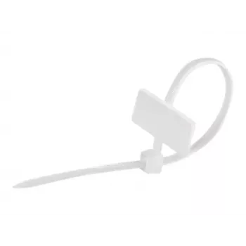 Kaapelikiinnike merkintäkentällä (vaaka) - pituus 100 mm - leveys 2,5 mm