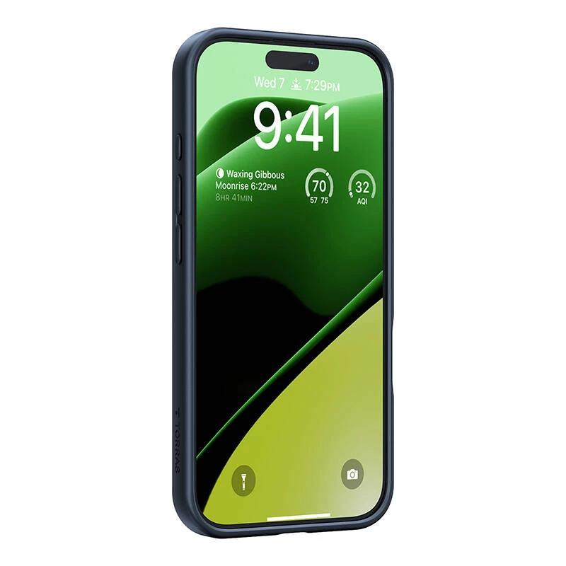 Suojakotelo Torras Ostand Pro iPhone 16:lle — musta, ohut iskunkestävä muotoilu