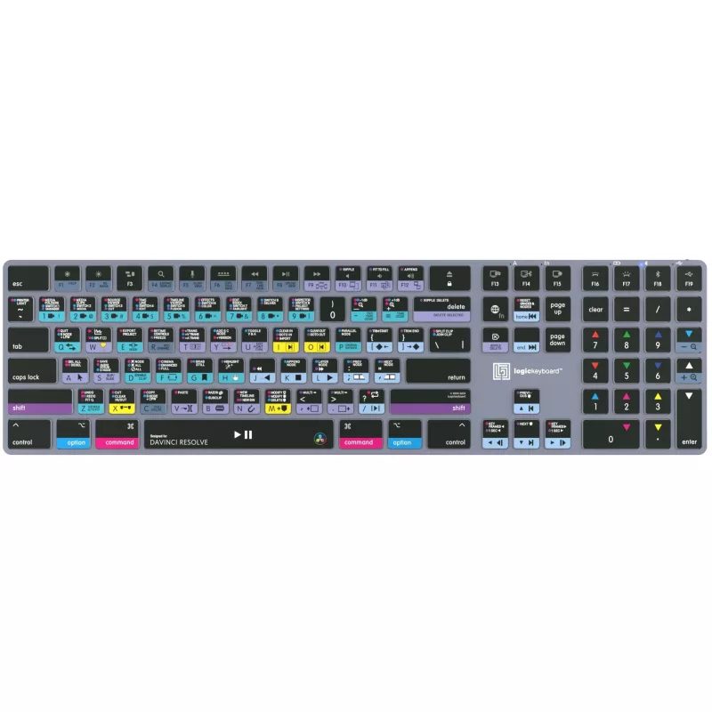 Logickeyboard LKB-RESB-TM-UK Office Bluetooth QWERTY -näppäimistö harmaa titanium