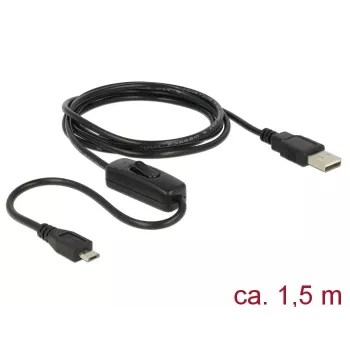 USB-kaapeli DeLOCK 84803 USB 2.0 1,5 m USB A Micro-USB B musta