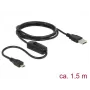 USB-kaapeli DeLOCK 84803 USB 2.0 1,5 m USB A Micro-USB B musta