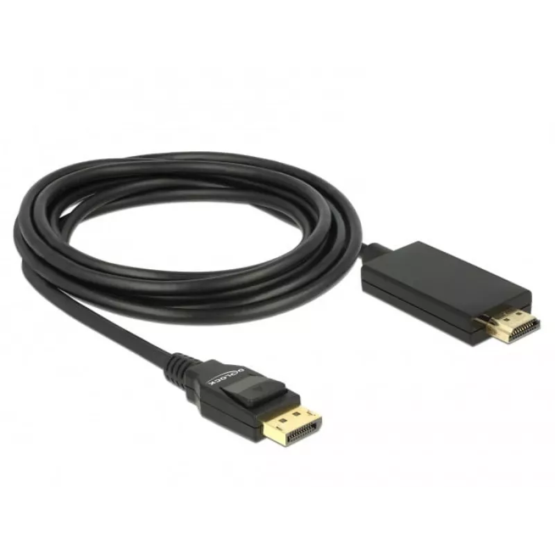 Videokaapeliadapteri DeLOCK 85318 DisplayPort HDMI:hen 3m musta