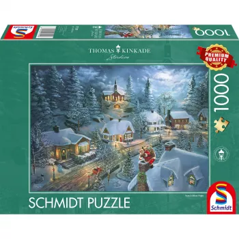 Palapeli Schmidt Spiele Thomas Kinkade Studios ”Santa's Silent Night” 1000 palaa