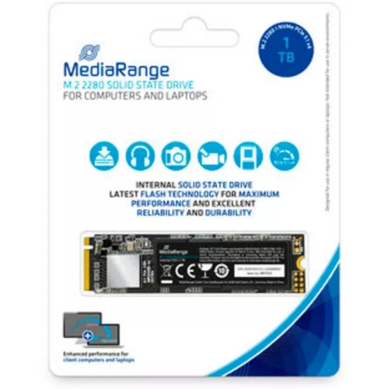 SSD-kiintolevy MediaRange 1 TB M.2 PCI Express 3.1 NVMe MR1033