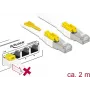 Verkkokaapeli DELOCK 85332 RJ-45 Cat6a 2 m valkoinen