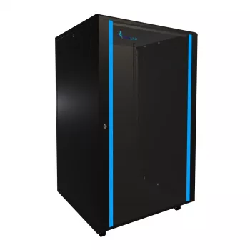 Vapaasti seisova räkki Extralink räkkikaappi 27U 800x800 musta 600 kg kantavuus