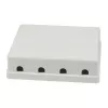 Synergy21 Keystone, moduulikannatin, patch-paneeli 4x TP-moduulille, pinta-asennus, valkoinen (ABS)