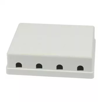 Synergy21 Keystone, moduulikannatin, patch-paneeli 4x TP-moduulille, pinta-asennus, valkoinen (ABS)