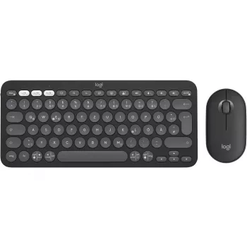 Logitech Pebble 2 Combo langaton näppäimistö ja hiiri QWERTZ saksa grafiitti