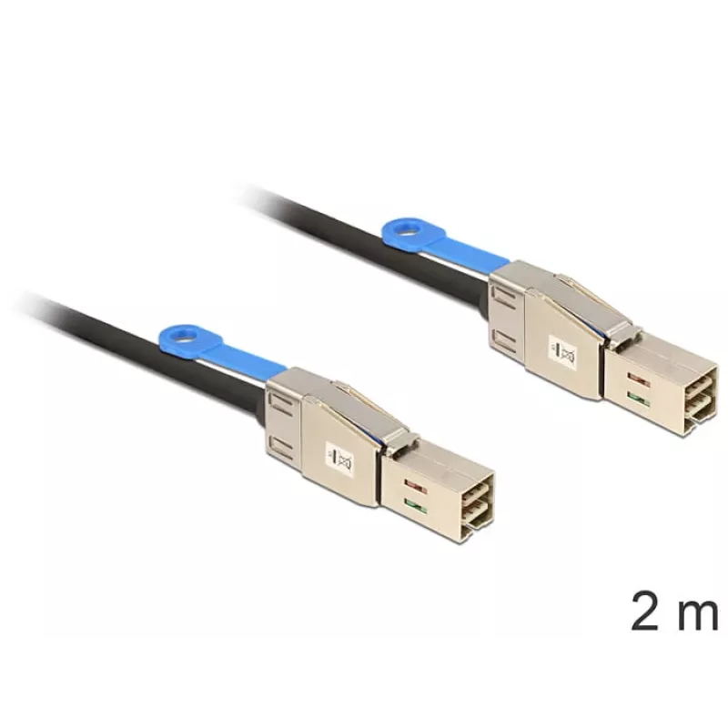 DeLOCK 83395 Serial Attached SCSI (SAS) -kaapeli 2 m musta
