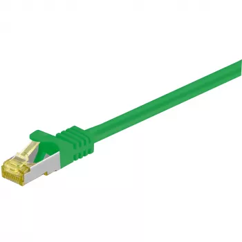 Wentronic Goobay Cat.7 raakakaapeli patch-kaapeli, S/FTP (PiMF), vihreä, 2 m – LSZH halogeeniton, kupari, RJ45-uros (91604)