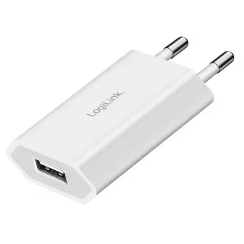 USB-A-pistorasia-adapteri, 5 W, 5 V/1 A, 1x USB-A, valkoinen