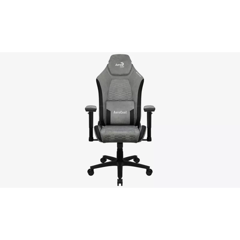 Aerocool Crown AeroSuede yleispelituoli pehmustetulla istuimella, kiviharmaa