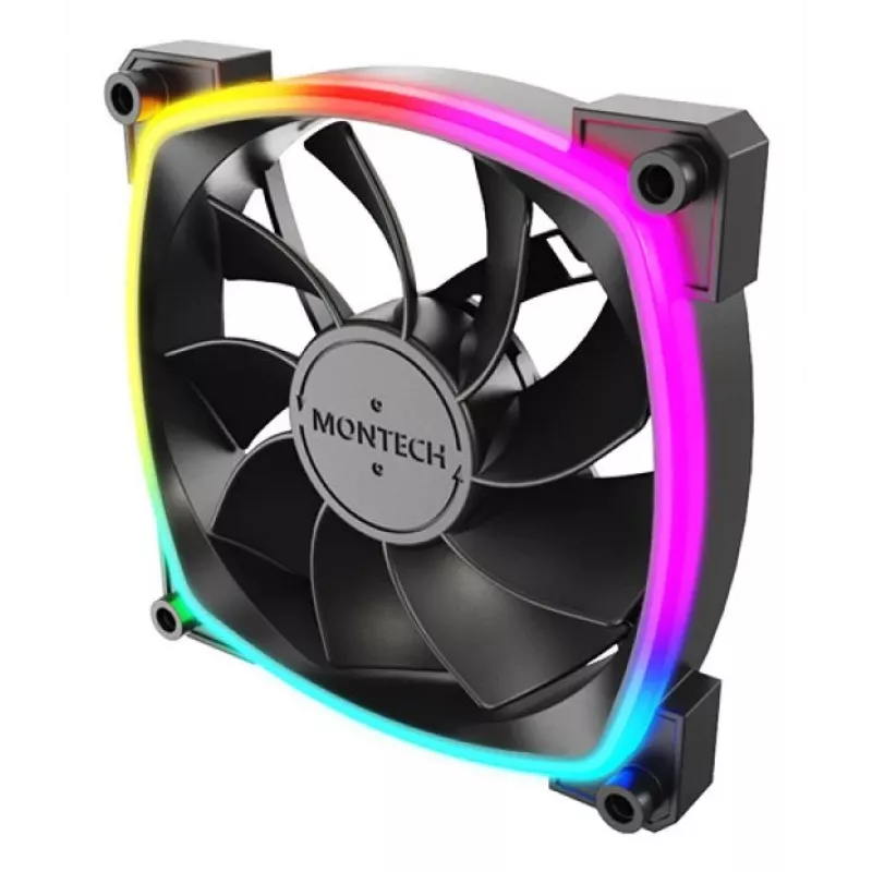 Montech RX120 PWM tietokonekotelon tuuletin 12 cm musta 3 kpl