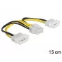 Sisäinen virtakaapeli DeLOCK 83410 0,15 m EPS 8-pin Molex 3-pin
