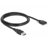 DeLOCK USB-kaapeli 1 m USB 3.0 USB 3.2 Gen 1 Micro-USB B musta