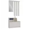 Naulakkokaappi Top e shop VERA Cashmere GS1 — 1800×850×240 mm, kierto-ovi, peili, 1 hylly, 6 koukkua