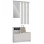 Naulakkokaappi Top e shop VERA Cashmere GS1 — 1800×850×240 mm, kierto-ovi, peili, 1 hylly, 6 koukkua