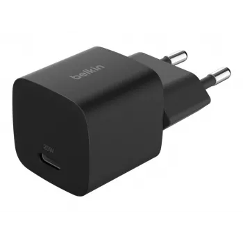 USB-C-laturi Belkin BOOSTCHARGE 25W Power Delivery musta – nopea USB‑C PD 25W seinälaturi