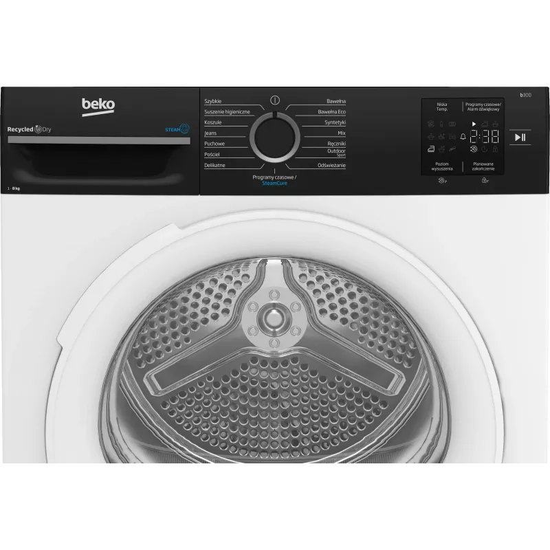 Kuivausrumpu BEKO BM3T3823WBW ohut malli