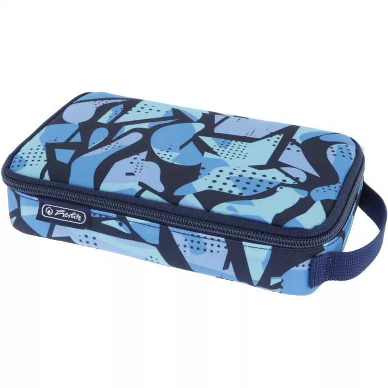 Penaalipussi Herlitz 2 Go CamoBlue polyesteri sininen 210x130x60mm