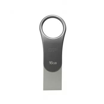 USB-muistitikku Silicon Power 16 GB USB Type-A / USB Type-C, USB 3.2 Gen 1, titaani, sinkkikotelo