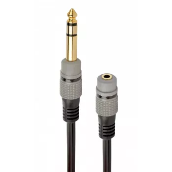Audiokaapeli Gembird A-63M35F-0.2M 6,35 mm pistoke - 3,5 mm liitäntä musta
