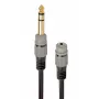 Audiokaapeli Gembird A-63M35F-0.2M 6,35 mm pistoke - 3,5 mm liitäntä musta