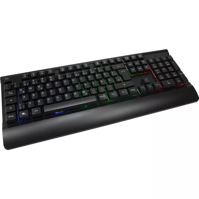 Johdollinen pelinäppäimistö- ja hiirisarja INTER-TECH KC-3000 RGB taustavalaistu, USB-liitäntä