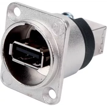 Neutrik - USB-sovitin - USB (N) - USB Type B (N) - USB 2.0 - nikkeli