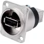 Neutrik - USB-sovitin - USB (N) - USB Type B (N) - USB 2.0 - nikkeli