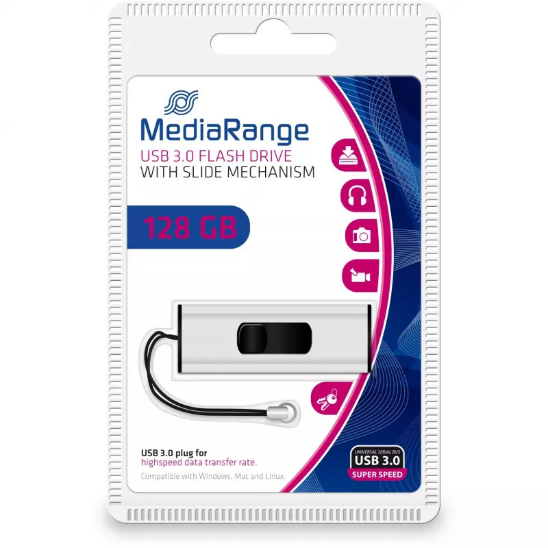 USB-muistitikku MediaRange 128 GB USB Type-A Micro-USB MR918