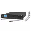 Qoltec 53945 Rack-UPS, 1 kVA, 800 W, LCD