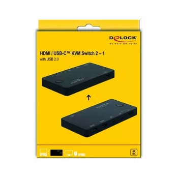 KVM-kytkin DeLOCK 11477 musta