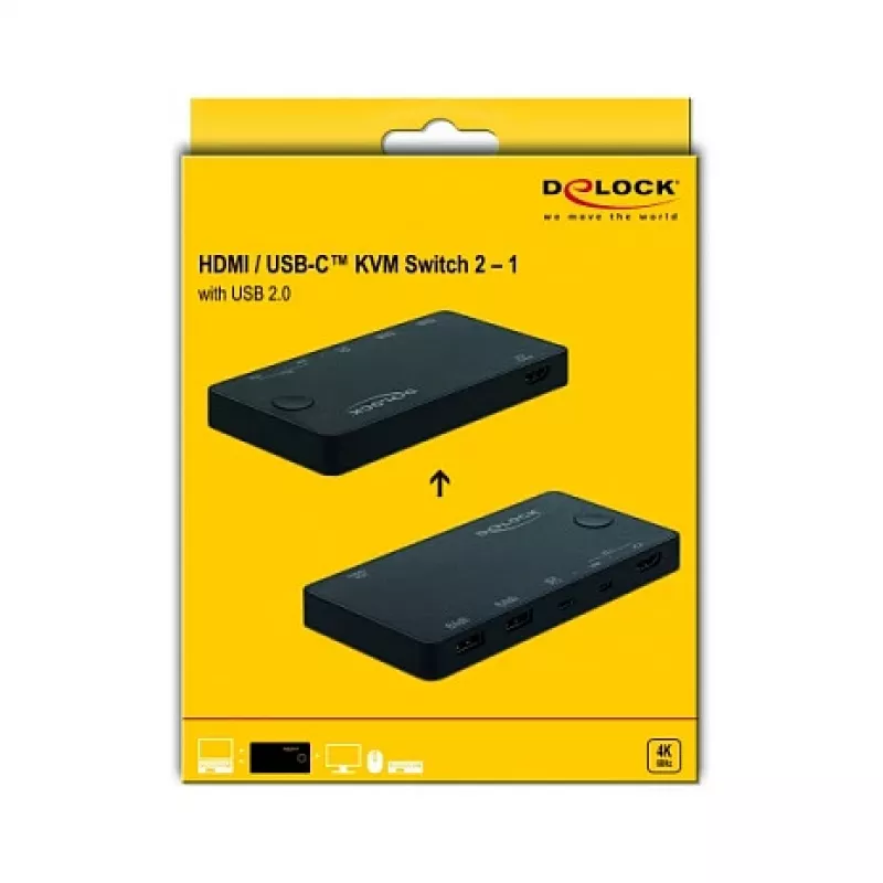 KVM-kytkin DeLOCK 11477 musta