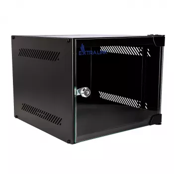 EXTRALINK LITE 4U 10 280X310 seinäasennettava räkkikaappi musta