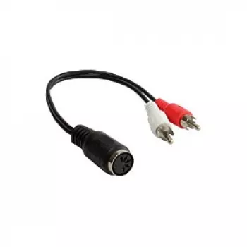 Alcasa AD-2CS5B audiokaapeli 0,2 m 2 x RCA DIN (5-pin) musta - punainen - valkoinen (AD-2CS5B)