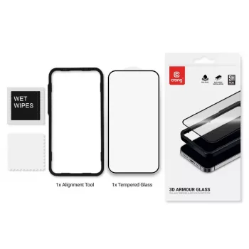 Näytönsuojakalvo karkaistusta lasista Crong 9H Full Glue iPhone 16/15