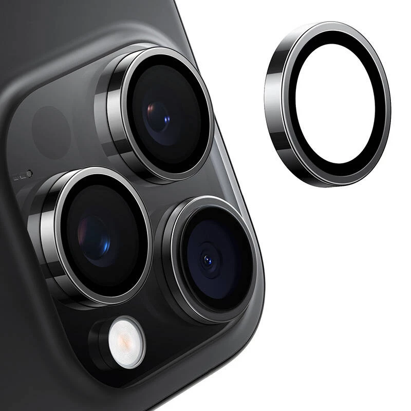 Torras kameransuojalasi iPhone 16 Pro Maxille — Lensguard, musta