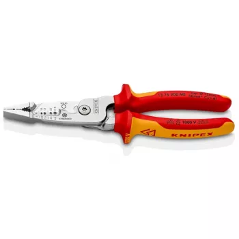 Kaapelinkuorija Knipex 13 76 200 ME 6 mm kuorintakapasiteetti punainen ruostumaton teräs keltainen