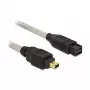 FireWire A/B -kaapeli DeLOCK 82589 2,0 m harmaa uros/uros
