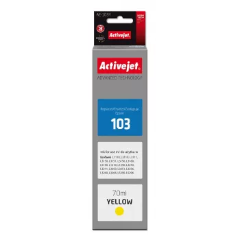 Activejet AE-103Y muste (korvaa Epson 103 C13T00S44A; Supreme; 70 ml; keltainen)