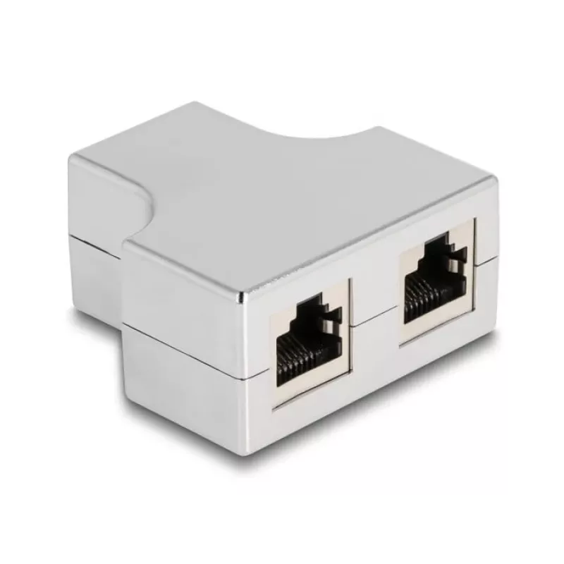 DeLOCK RJ45 jakaja T-adapteri 1 x RJ45 naaras - 2 x RJ45 naaras Cat.5e STP