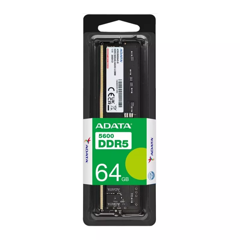 ADATA AD5U560064G-S muistimoduuli 64 GB 1 x 64 GB DDR5 5600 MT/s 288-nastainen DIMM