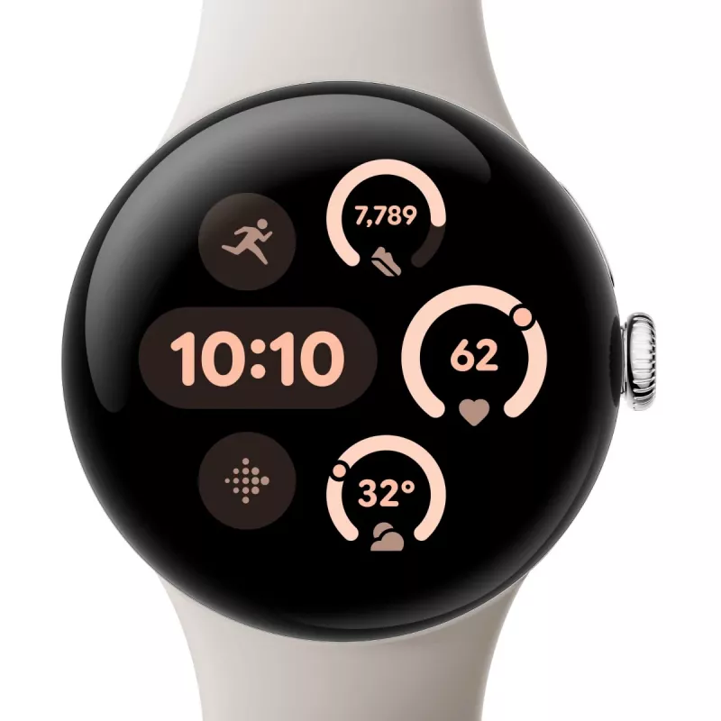Google Pixel Watch 3 AMOLED 41 mm digitaalinen kosketusnäyttö hopea Wi-Fi GPS (satelliitti)