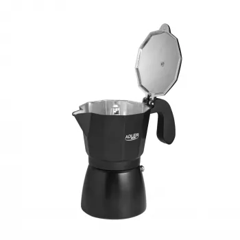Espressokone Adler AD 4421 — 15 bar pumppu, musta kotelo