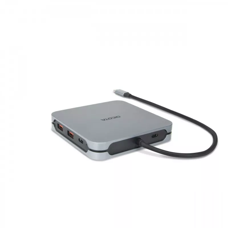 DICOTA D32057 USB Type-C -keskitin 10000 Mbit/s hopea