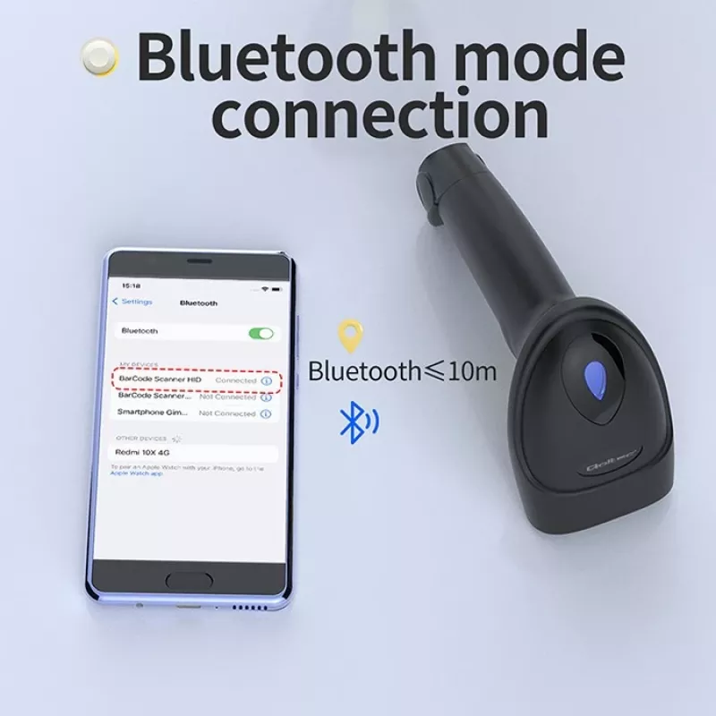Viivakoodinlukija QOLTEC 50880 1D/2D USB — käsiskanneri USB-liitännällä