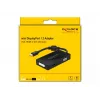 DeLOCK Mini DisplayPort 1.2 – VGA HDMI DVI Audio 4K passiivinen musta