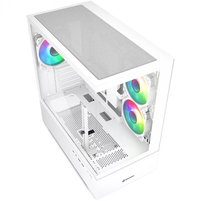 PC-kotelo Sharkoon MK6 RGB Midi Tower valkoinen